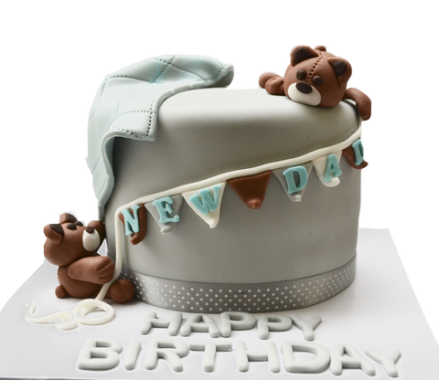 New dad Cake. Teddy bears brown cake. baby shower cake. Toronto Cakes. Sugar Street Boutique. Chocolate and vanilla cake. fondant bears.
