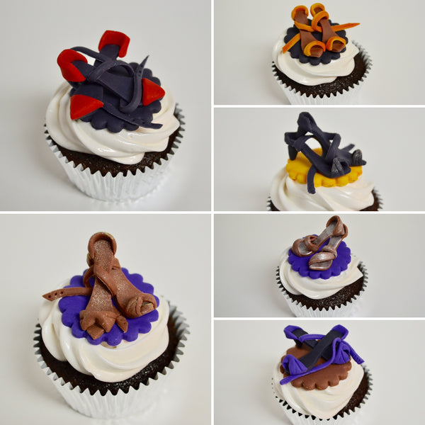 high heel cupcakes by sugar street boutique. cupcake toronto. sugar street boutique toronto. high heel cupcakes toronto. high heel cupcakes. mini high heels fondant. high heel fondant. chocolate marshmallow cupcake. chocolate marshmallow cupcake toronto. chocolate cupcake. marshmallow icing. dancing shoes fondant. dancing shoes cupcakes. dancing shoe cupcake. dancing shoes cupcakes toronto.
