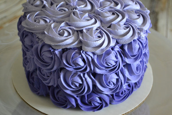 Purple ombre rosette cake by sugar street boutique. sugar street boutique. purple cake. ombre cake. purple ombre cake. rosette cake. rosette cake. purple ombre rosette cake. toronto cake. toronto baker. lemon rosette cake. lemon cake. lemon cream cheese. lemon rosette cake. toronto cake. sugar street boutique. ombre. rosettes. rosette. toronto cake.