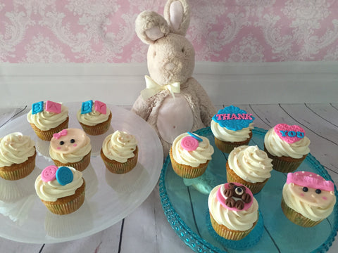 Baby cupcakes by Sugar Street Boutique. Toronto. Baby Cupcakes. Thank you Cupcakes.