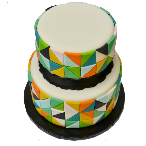 Artistic Cake. Art Cake. Abstract Cake. Sugar Street Boutique Toronto. Cakes Toronto. Tile cake. colourful cake. edible art.