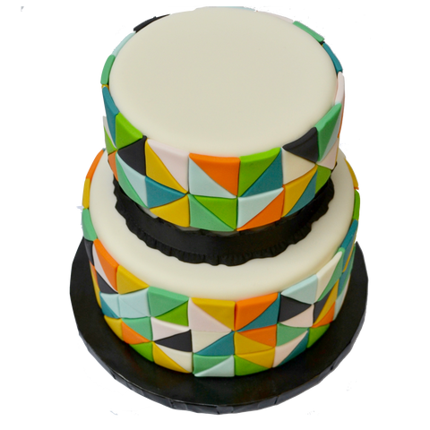 Artistic Cake. Art Cake. Abstract Cake. Sugar Street Boutique Toronto. Cakes Toronto. Tile cake. colourful cake. edible art.