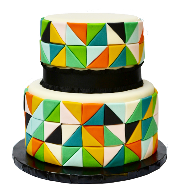 Artistic Cake. Art Cake. Abstract Cake. Sugar Street Boutique Toronto. Cakes Toronto. Tile cake. colourful cake. edible art.