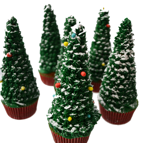tall christmas tree cupcakes by sugar street boutique toronto cupcakes
