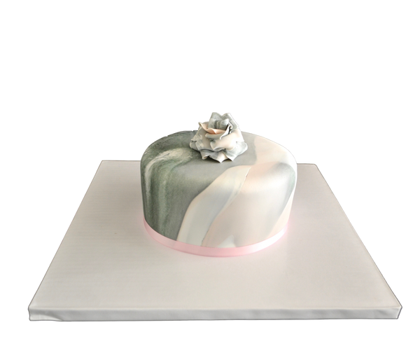Marble Rose Chocolate Cake by sugar street boutique toronto cakes