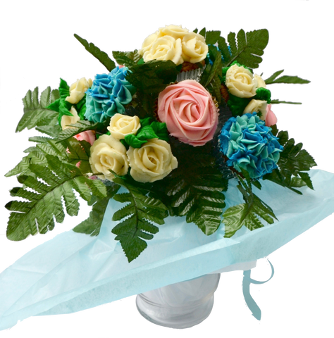 edible flower bouquet with carrot cake cupcakes perfect for valentine's day ideas by sugar street boutique toronto cakes