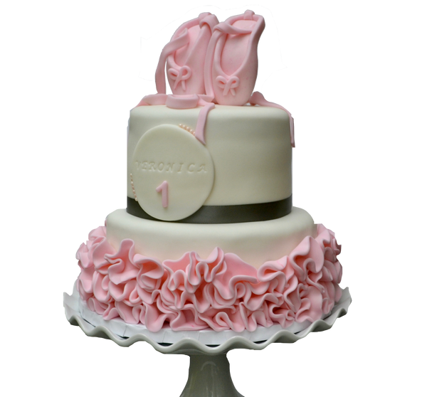 carrot and lemon cake. Ballerina slippers and ruffles cake. Ballet & tutu cake made with fondant by Sugar Street Boutique Toronto