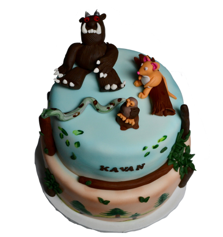  Vegan Gruffalo Cake.   This was a Vegan Vanilla with Cookies n' Cream icing. Decorated with edible figurines & hand painted with edible colors by Sugar Street Boutique Toronto