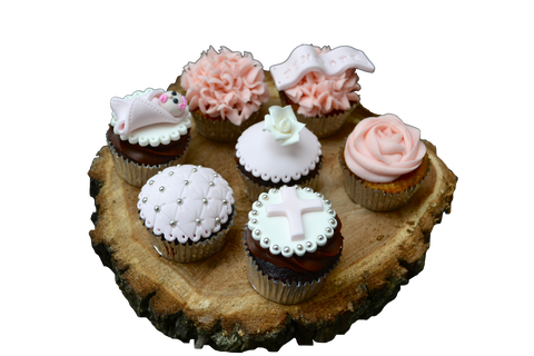 Baptism or Christening carrot and chocolate cupcakes by Sugar Street Boutique Toronto Cupcakes