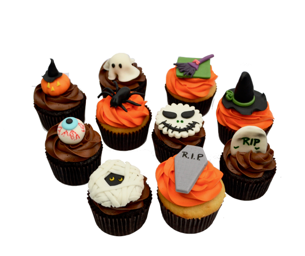 Chocolate and vanilla halloween spooktacular cupcakes by Sugar Street Boutique, Toronto cupcakes.