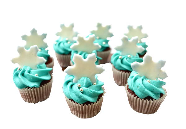 Snowflakes cupcakes. winterwonderland cupcakes. sugar street boutique toronto cupcakes