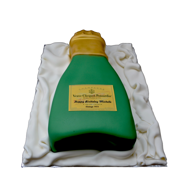 Chocolate Champagne veuve clicquot Cake by sugar street boutique toronto