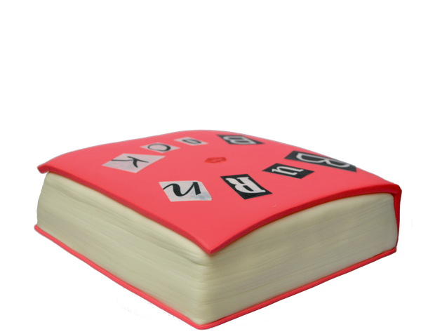 burn book cake. pink book cake. book cake. sugar street boutique. toronto cakes. mean girls cake. mean girls movie cake.