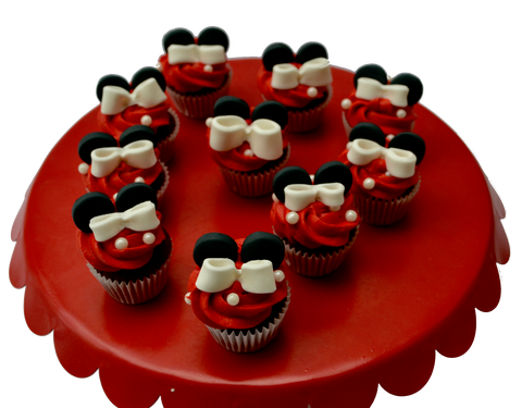 Minnie Mouse Cupcakes red velvet cupcakes by sugar street boutique toronto