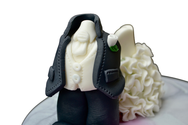 5 birthdays 1 chocolate cake. everyones birthday cake. edible ballerina slippers, edible chalk board. school cake, edible bride and groom. bride and groom cake. golf clubs cake. edible gold clubs. Sugar street boutique. toronto cakes.