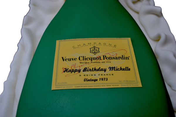 Chocolate Champagne veuve clicquot Cake by sugar street boutique toronto