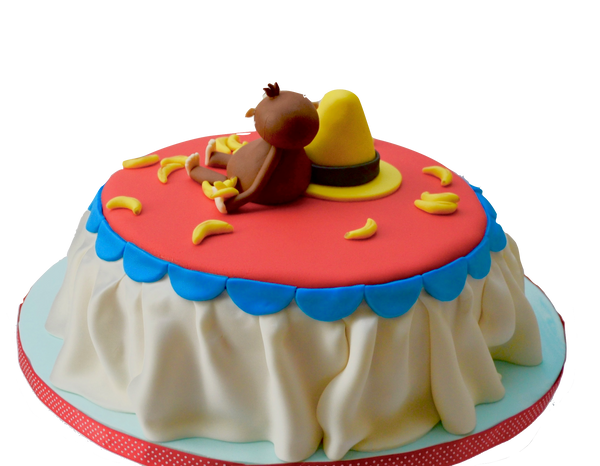 curious george book. curious george cake. birthday cake. sugar street boutique. toronto cakes. adorable curios george cake. circus cake.