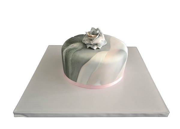 Marble Rose Chocolate Cake by sugar street boutique toronto cakes