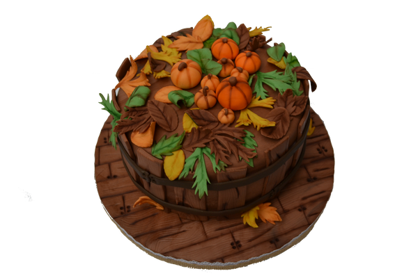 Fall Cake. Thanksgiving Cake. Changing colour leaves cake. wooden cake. pumpkin cake. Sugar Street Boutique. Toronto Cakes.