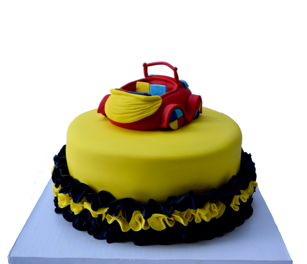 Wiggles Emma Big Red Car Cake by sugar street boutique toronto