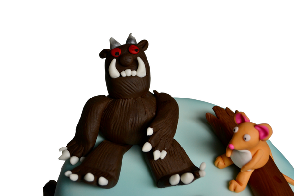  Vegan Gruffalo Cake.   This was a Vegan Vanilla with Cookies n' Cream icing. Decorated with edible figurines & hand painted with edible colors by Sugar Street Boutique Toronto