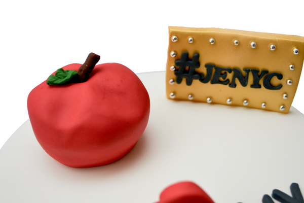I love New york cake i love NYC with edible statue of liberty, edible yellow taxi and an edible big apple by sugar street boutique toronto