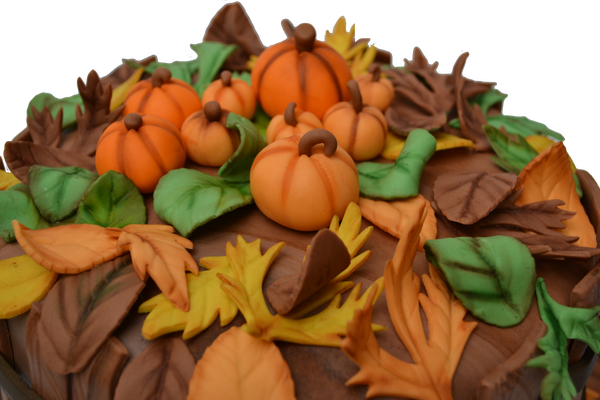 Fall Cake. Thanksgiving Cake. Changing colour leaves cake. wooden cake. pumpkin cake. Sugar Street Boutique. Toronto Cakes.