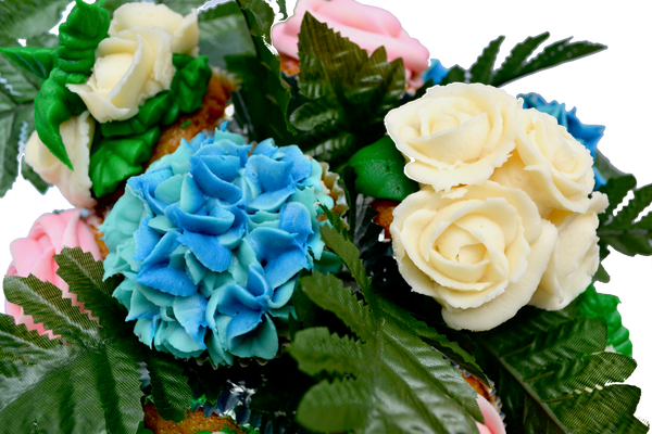 edible flower bouquet with carrot cake cupcakes perfect for valentine's day ideas by sugar street boutique toronto cakes