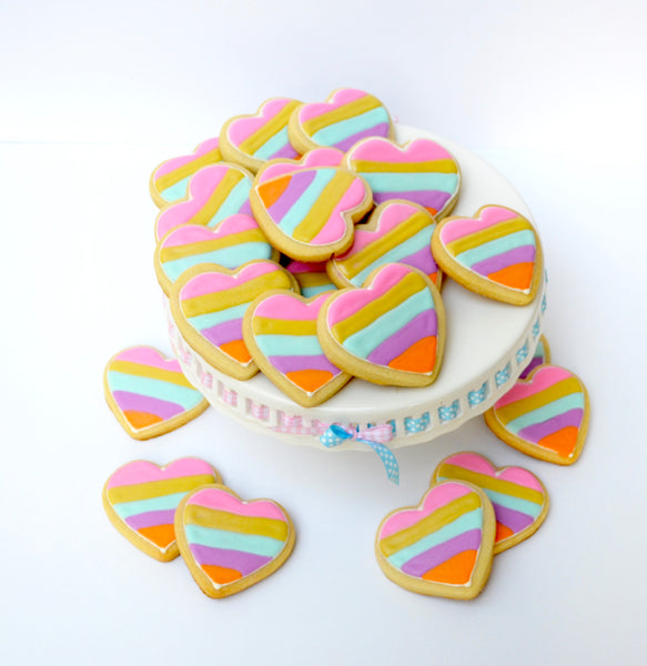 Sugar Heart Rainbow Cookies Toronto by Sugar Street Boutique